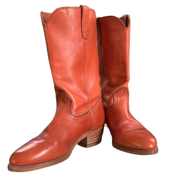 Levi’s 1970s Orange Tab Brown Cowboy Boots Mens Size 9.5 Vintage - Picture 2 of 16